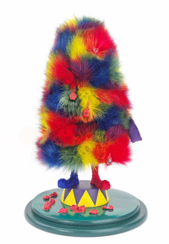Clown with rotten tomatoes