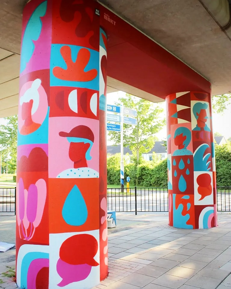 Metroproject pilaren project, 2022, Spijkenisse