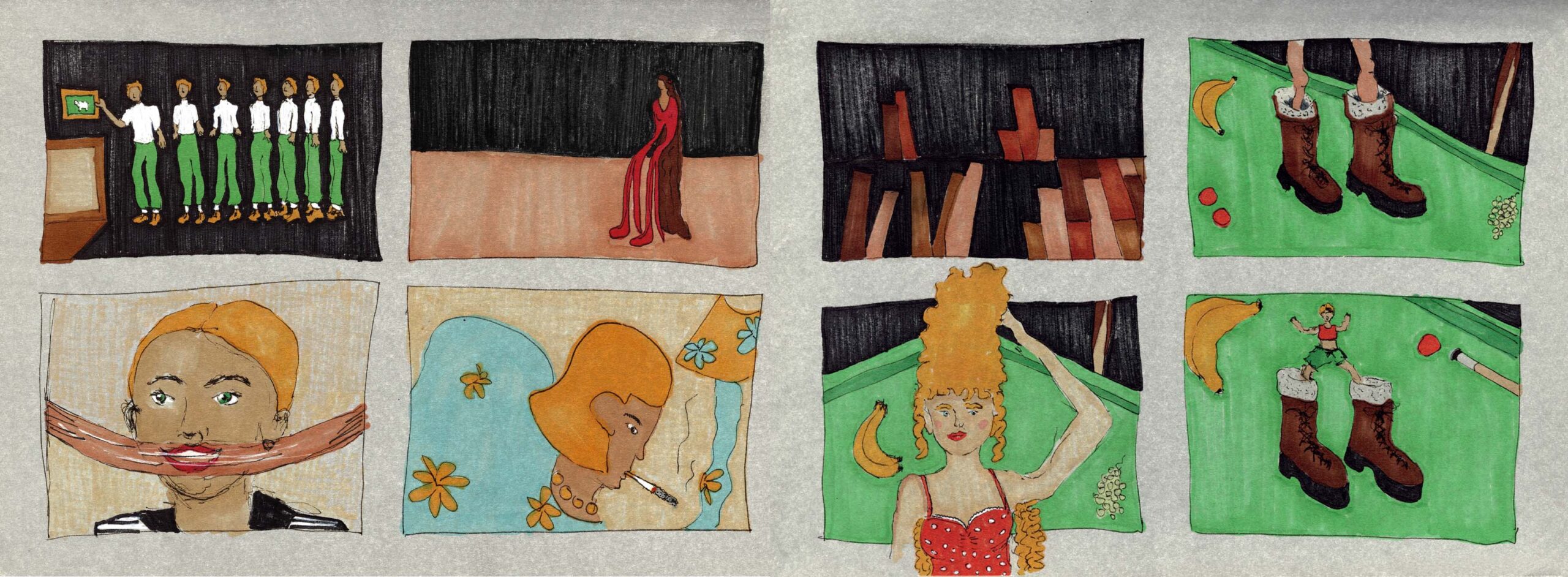 The chair, the wig and the sheep (work in progress)