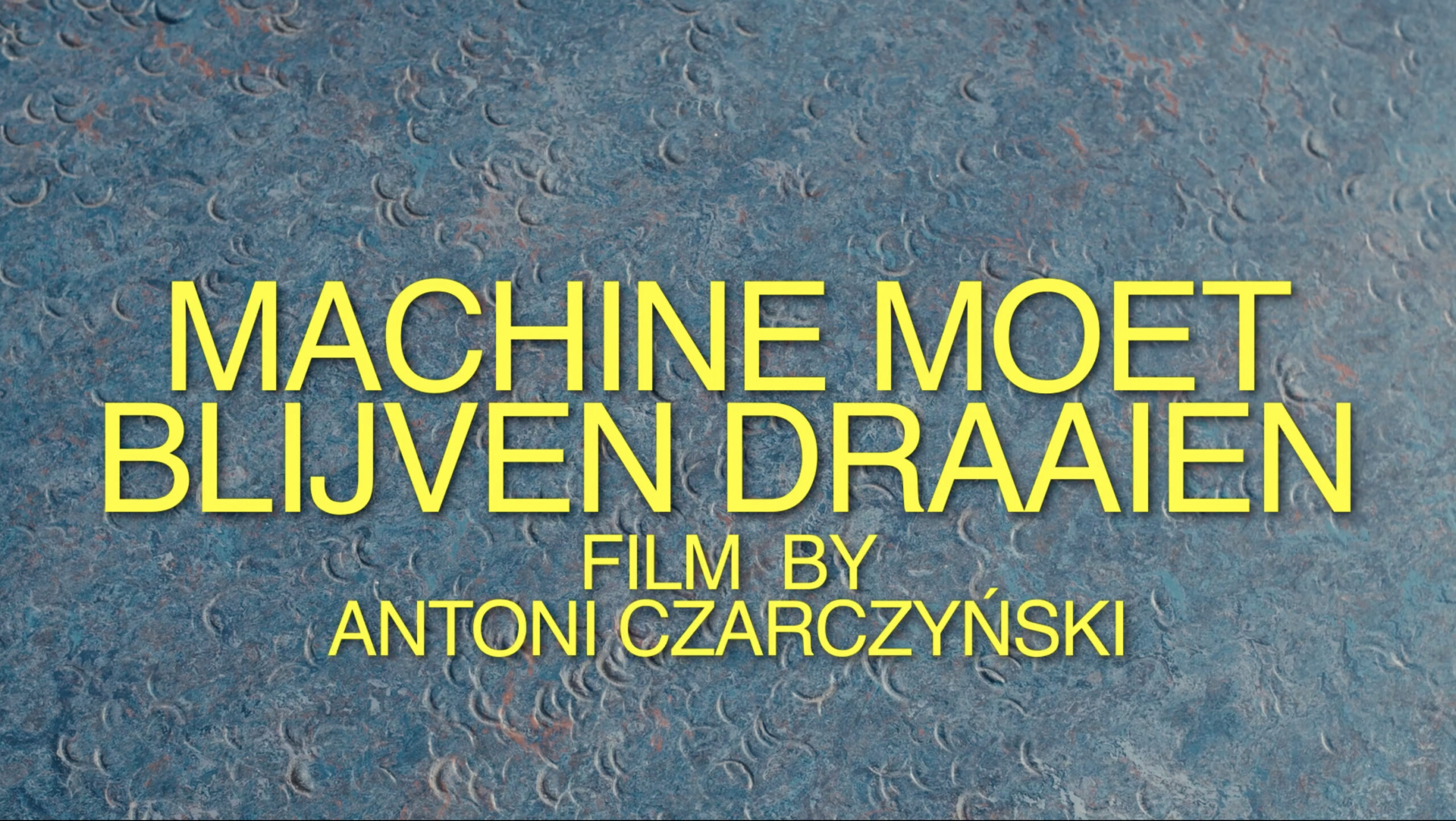 Machine Moet Blijven Draaien