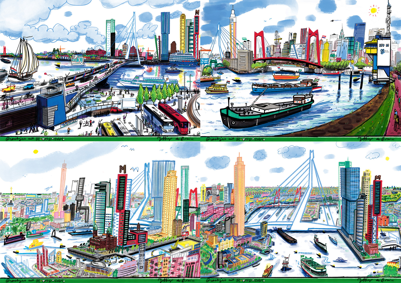 4 Views on the River Maas
