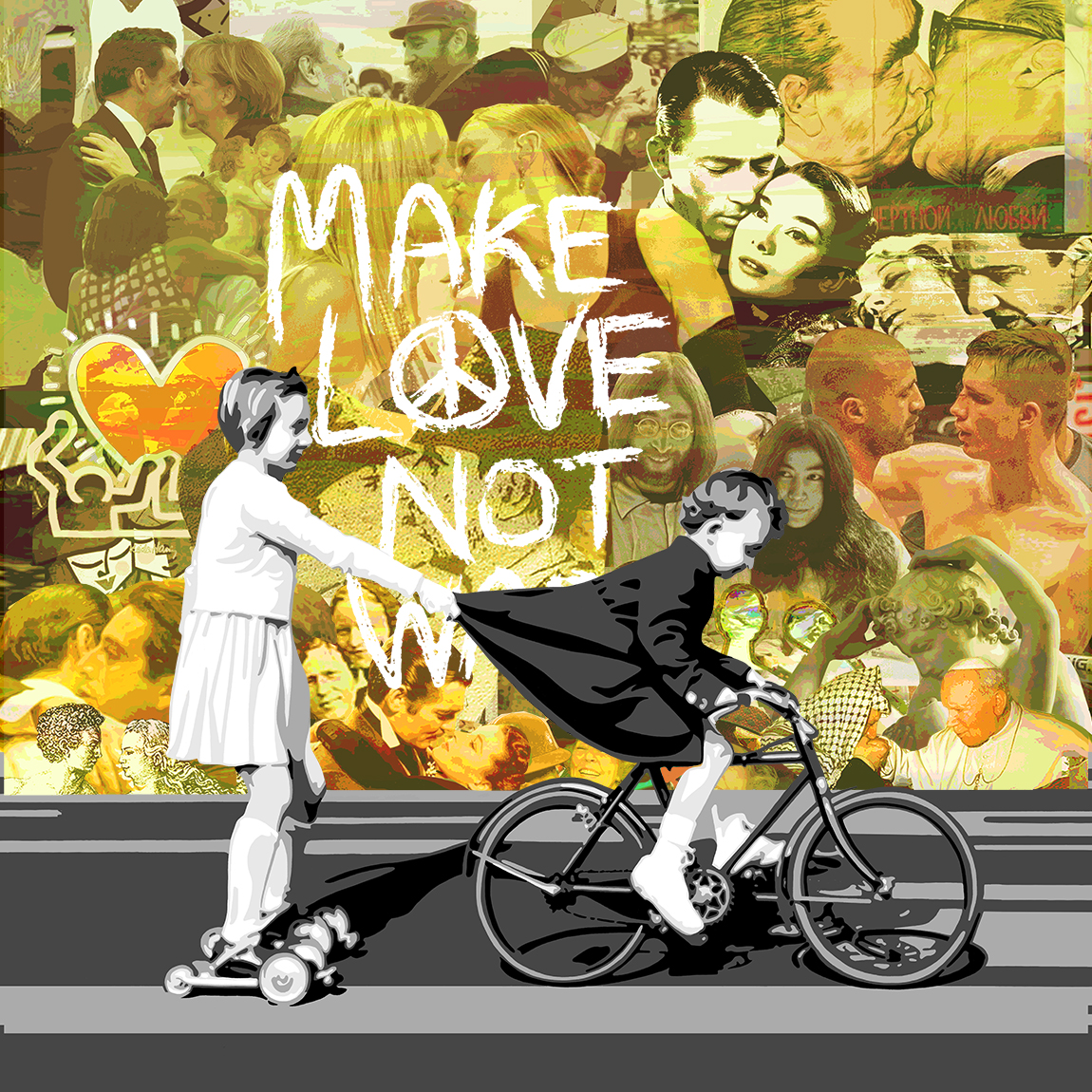 Serie ‘Famous love couples’ - ‘Make not love war’