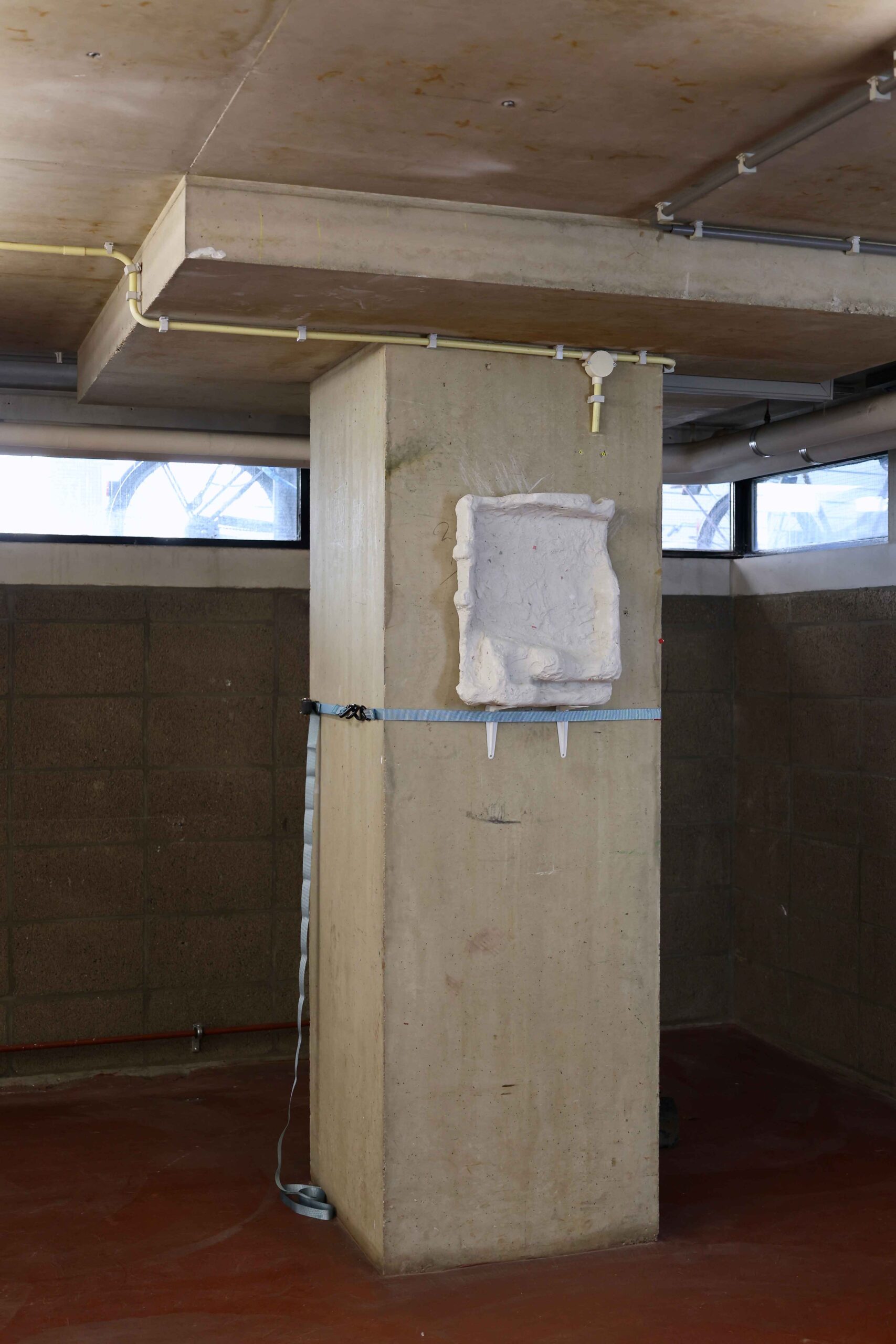 Untitled (The Packaging IV), 40 x 60 cm, Plaster and debris on reclaimed polystyrene, 2025