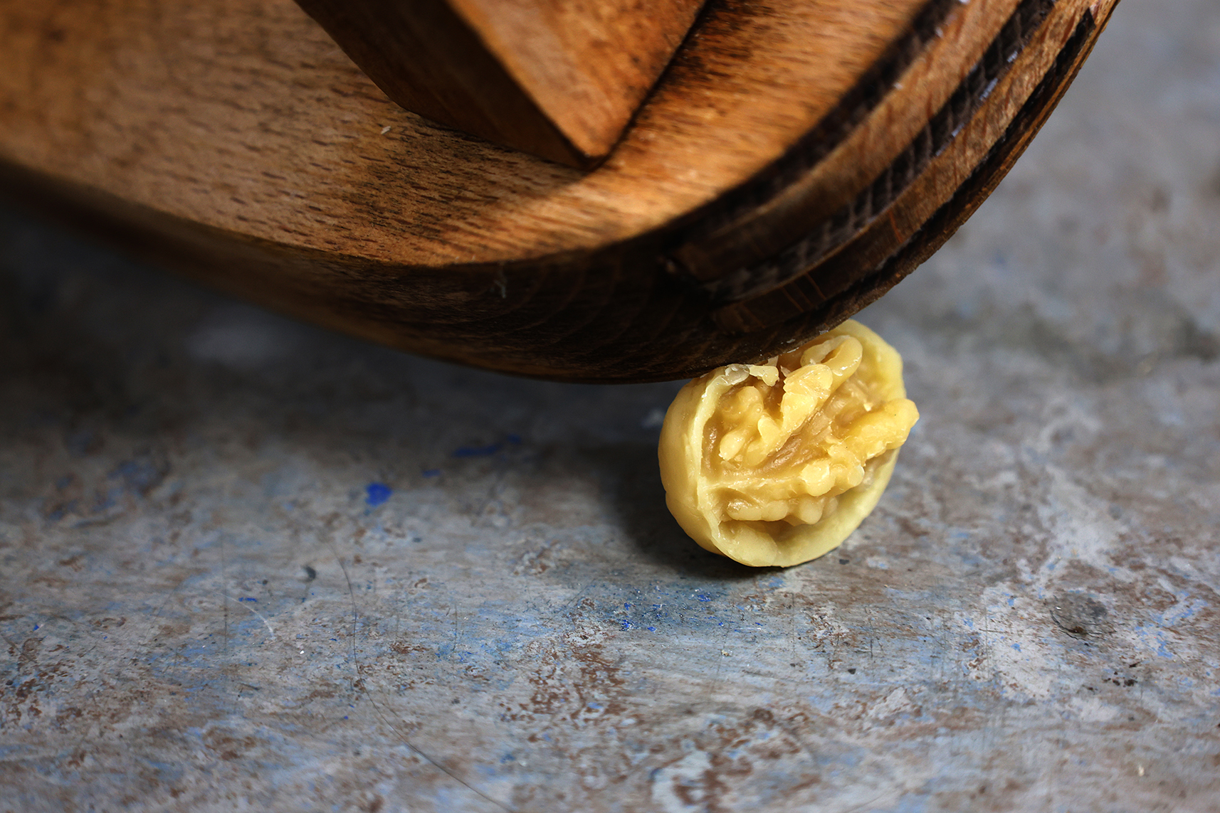 Detail van 'I met a walnut called Atlas'
