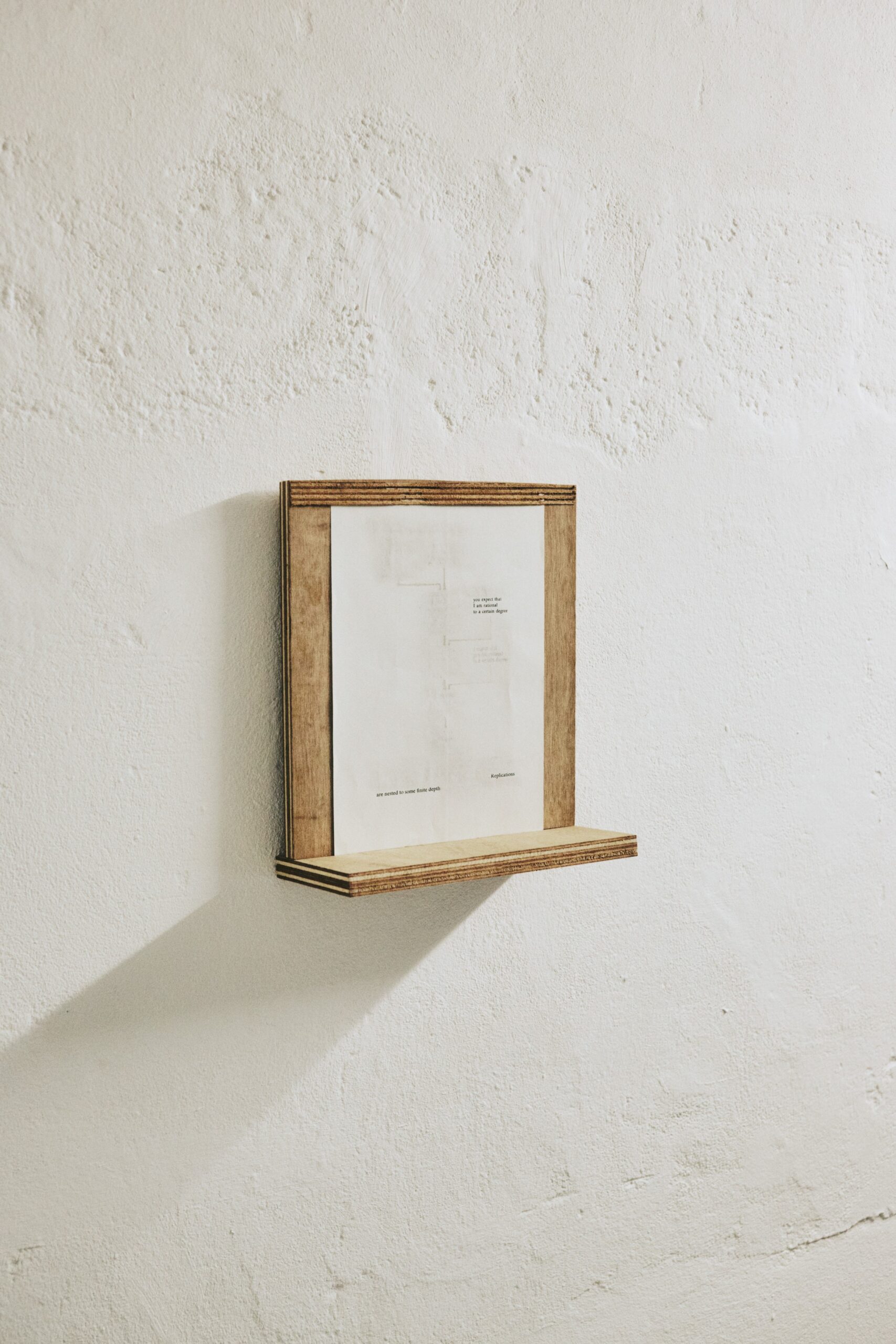 Enacted display Hedvig Koertz with drawings by Jakob Forster