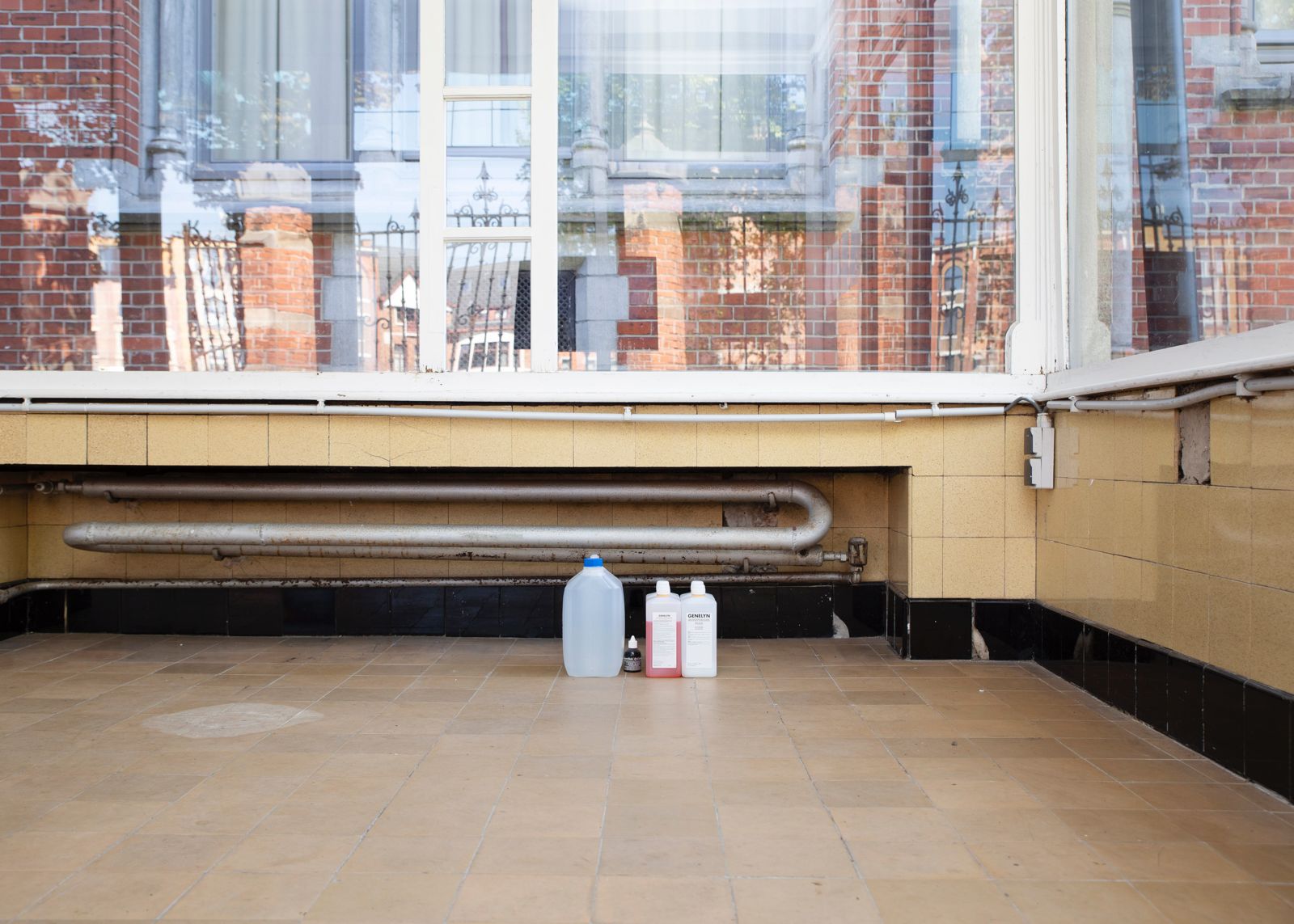 Embalming formula composed to give appearance of marble, 2021, dimensions variable