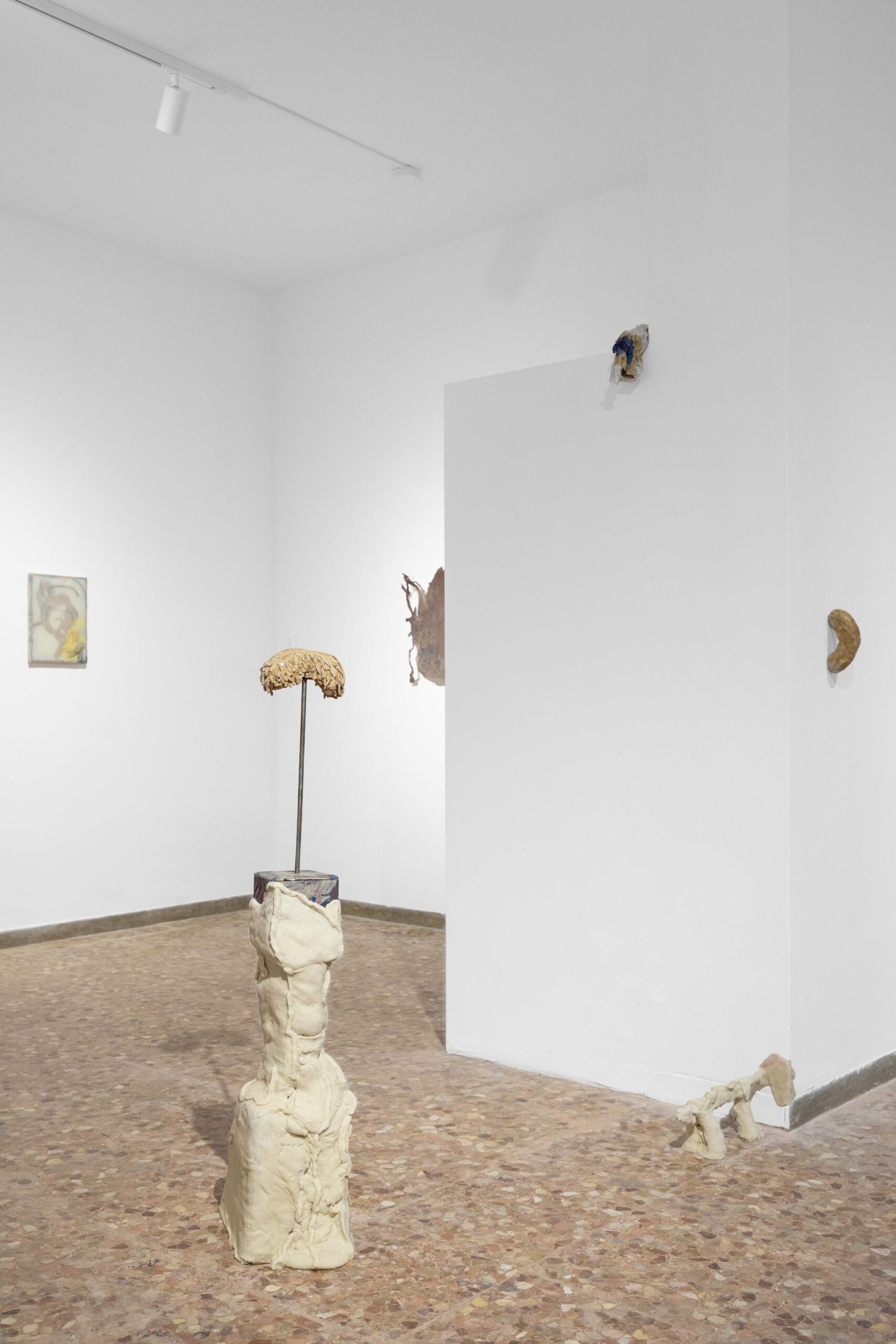 installation view of Specchietto per le allodole at Deus et macine, 2024, Joystick, Venice