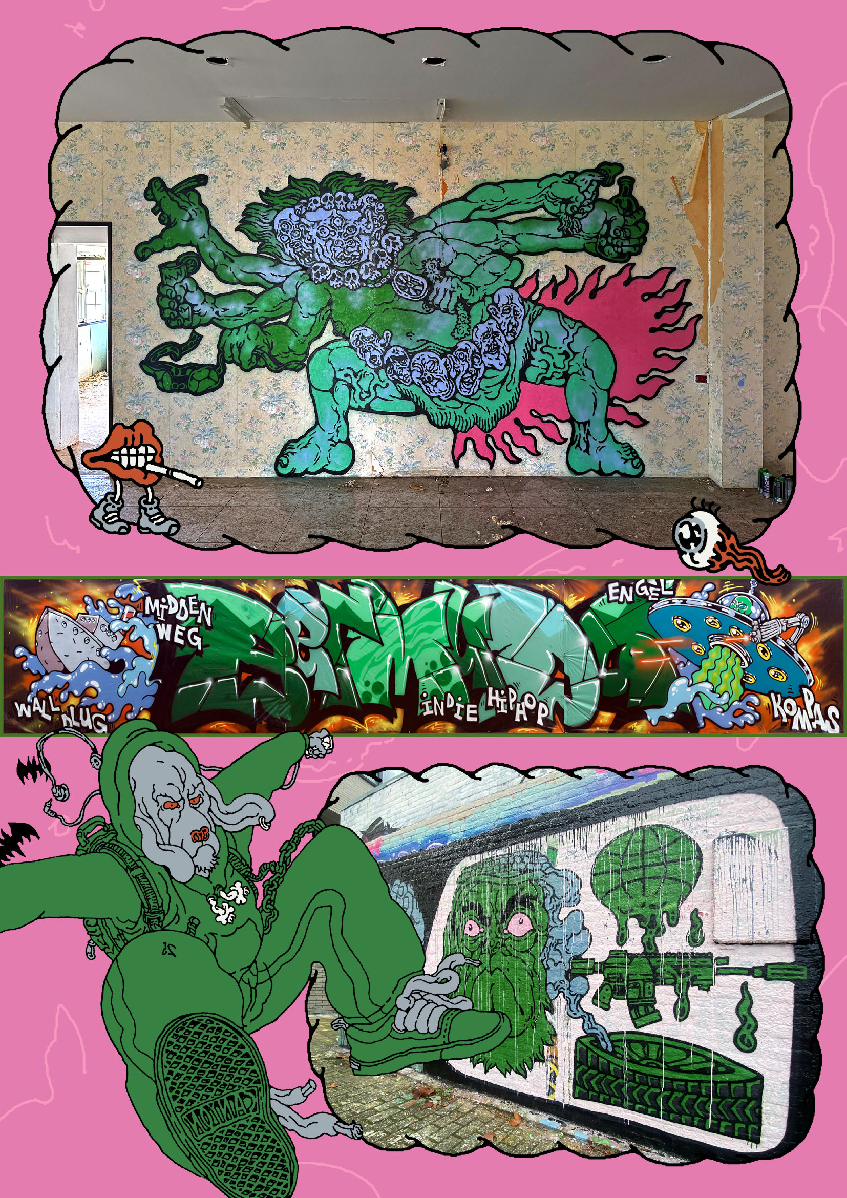 Verschillende murals