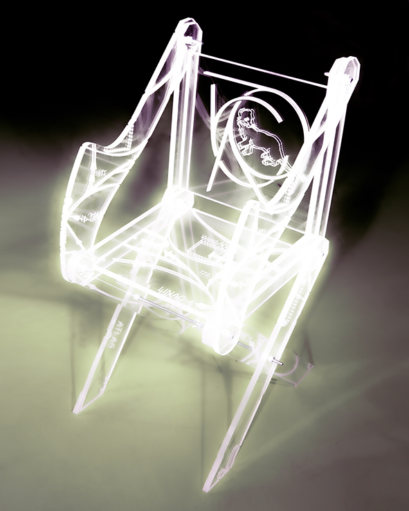 A seemingly foldable chair for unfolding events