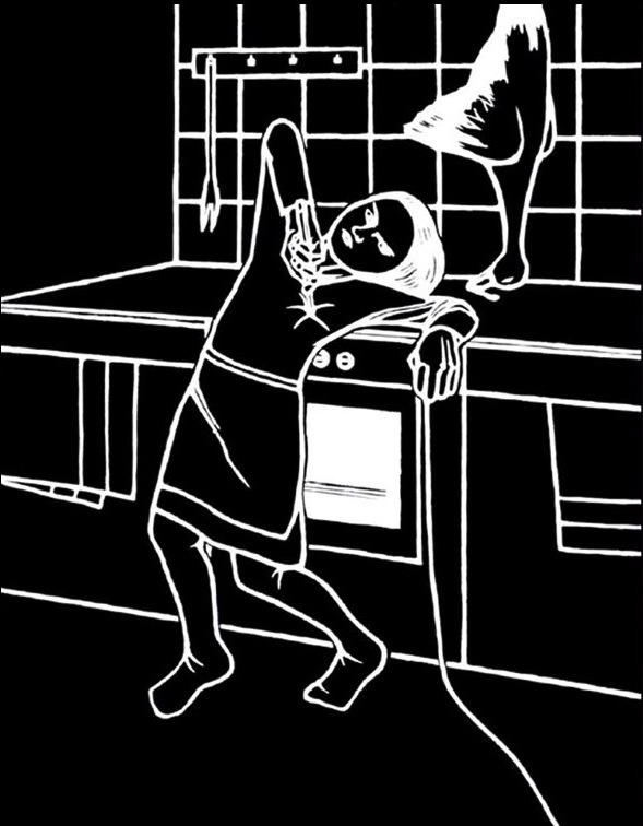 Lucretia (with knife and cable release) 1998