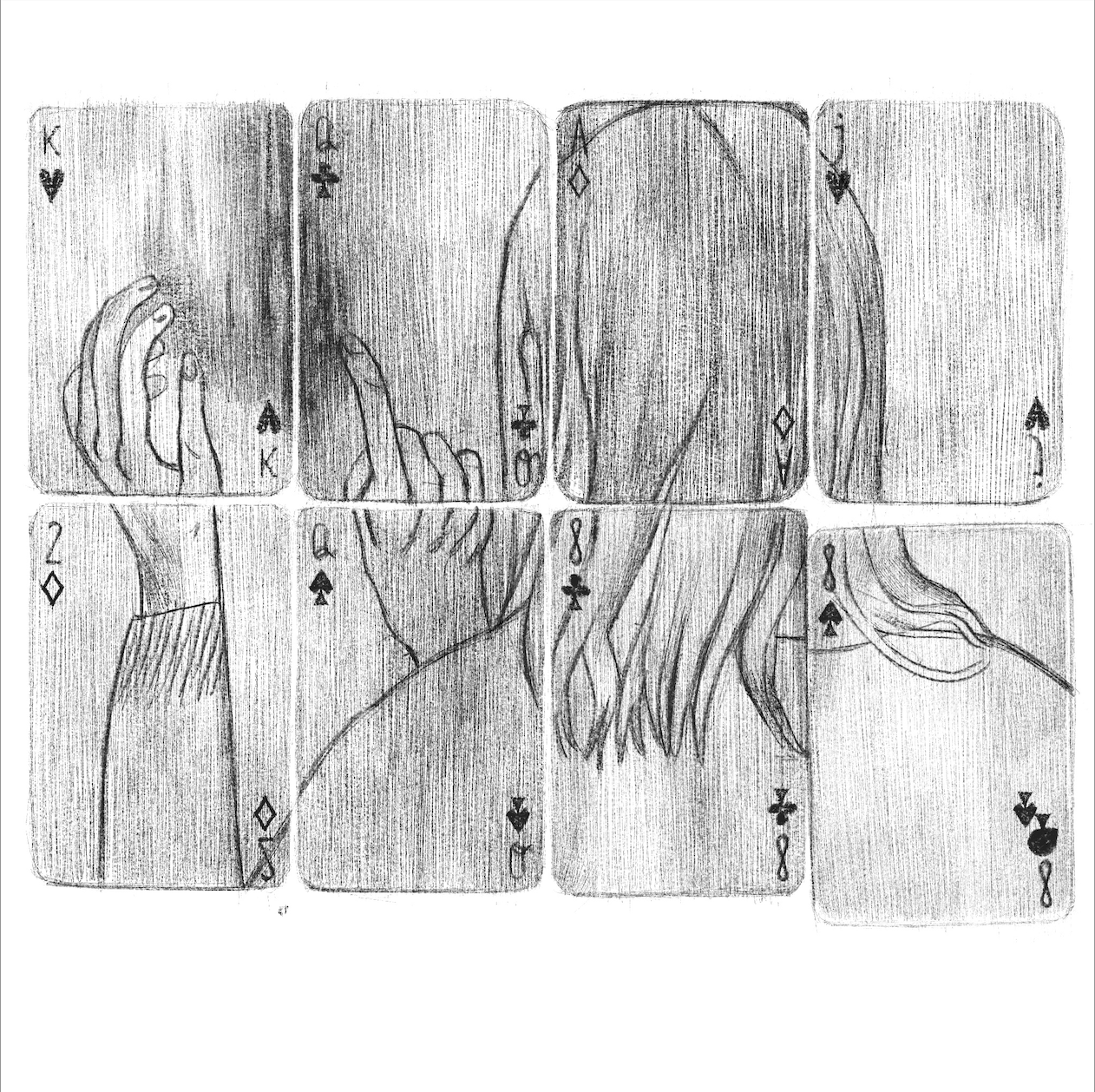 Cards Laid Out In The Half Light.