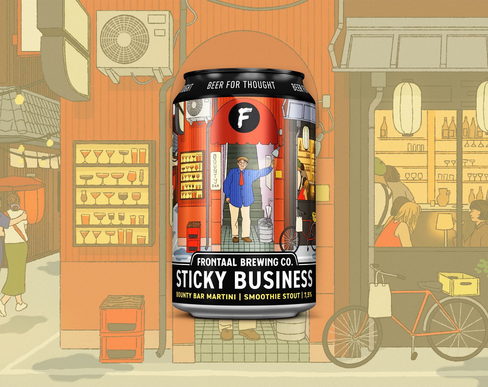 Frontaal Beercan design