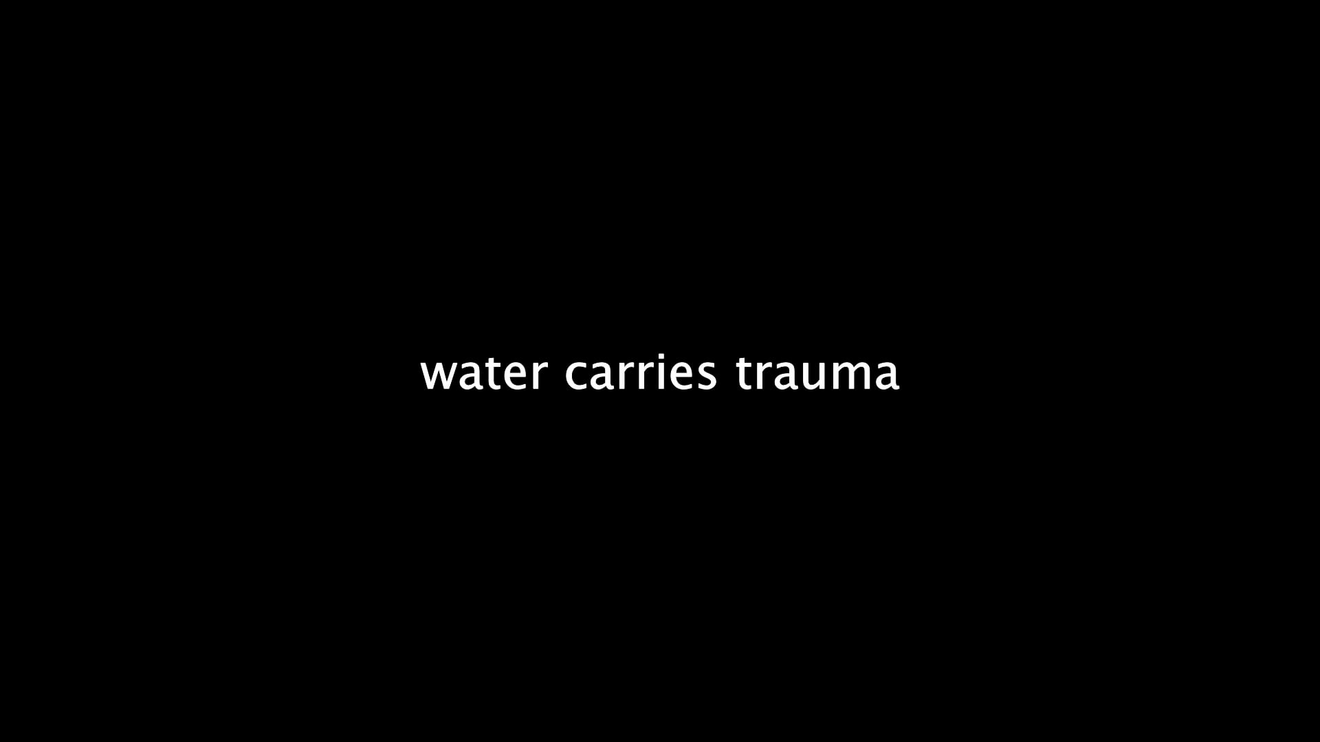 water carries trauma, wood carries water