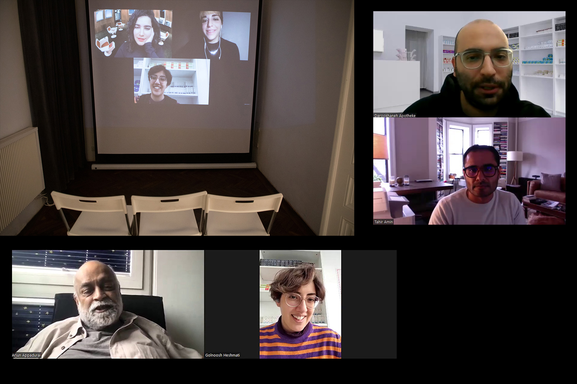 Talks Programme at Darookhaneh Apotheke Pharmacy ~ uqbar projectspace, Berlin (2022)