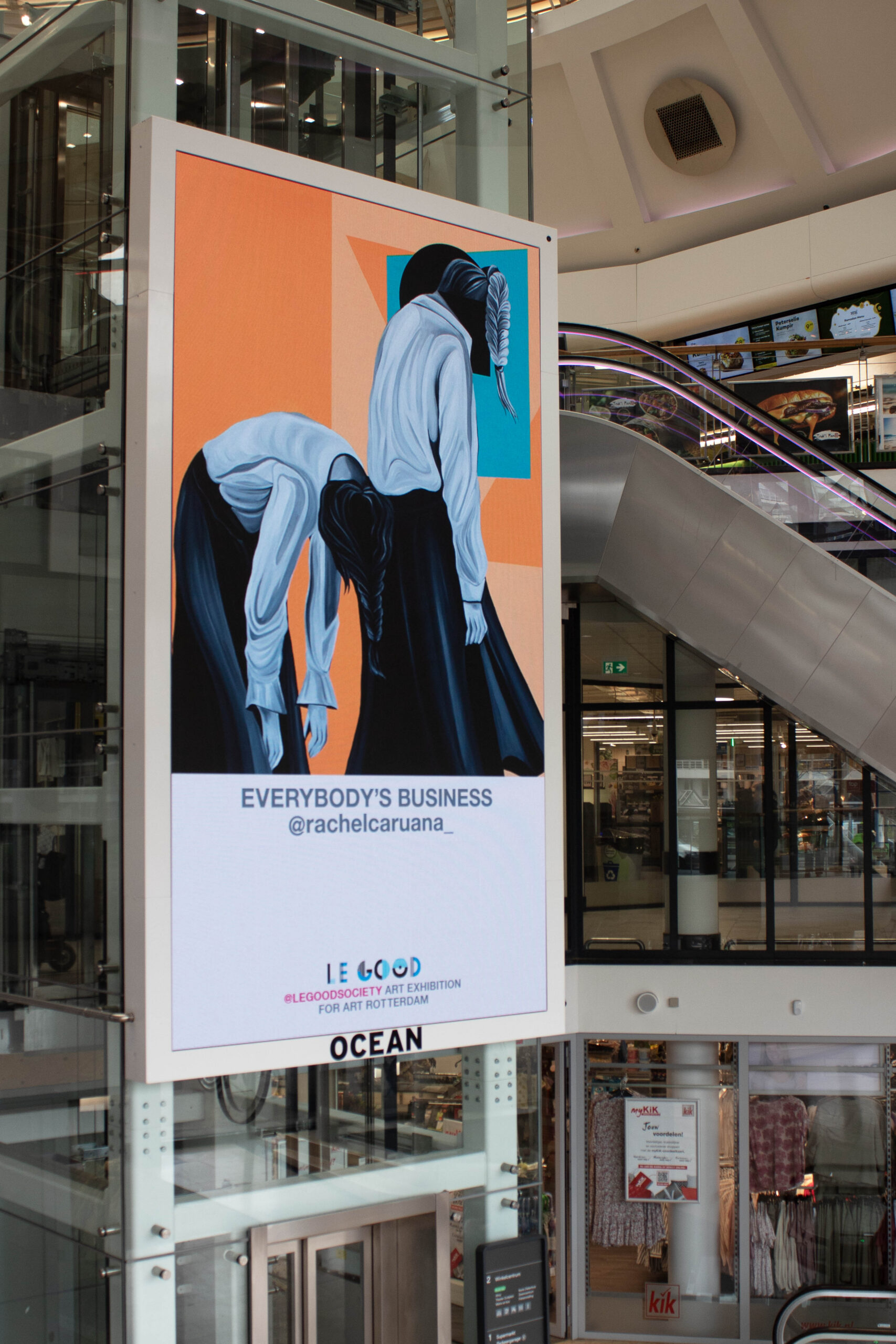 Digital Billboard Exhibition by LeGoodSociety for Art Rotterdam.