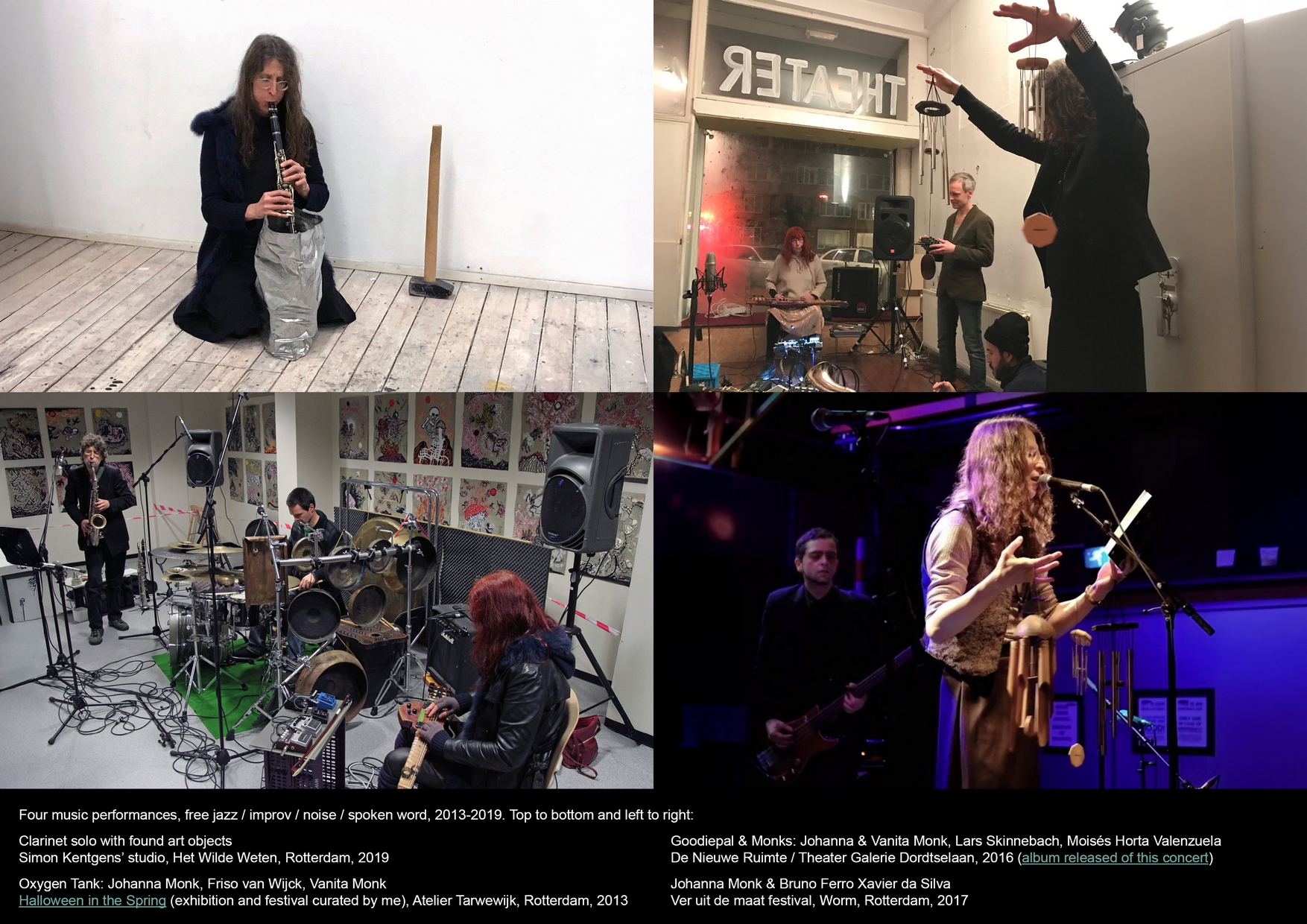 Four music performances (2013-2019)