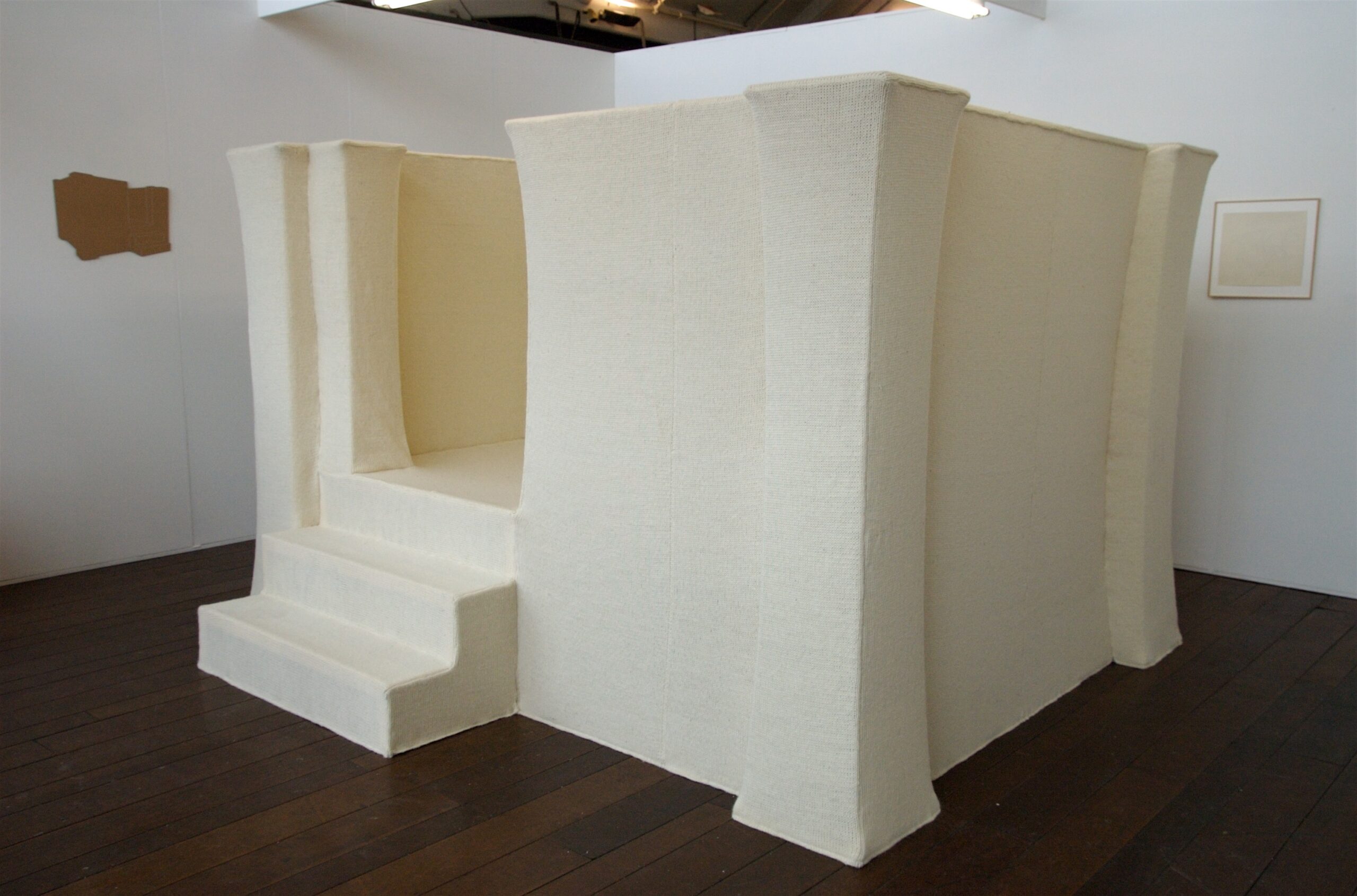 Observation post, life-size knitwork