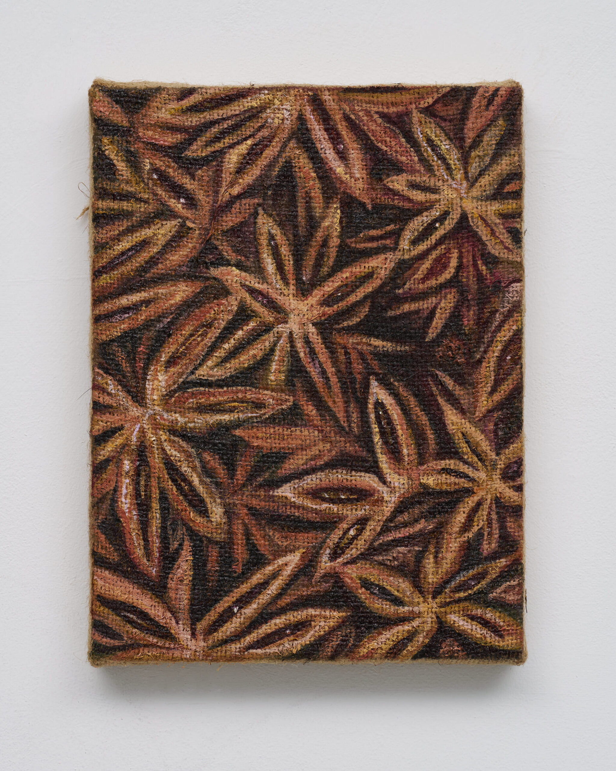Anís Estrellado (2026) — Oil on jute, 24 × 18 cm