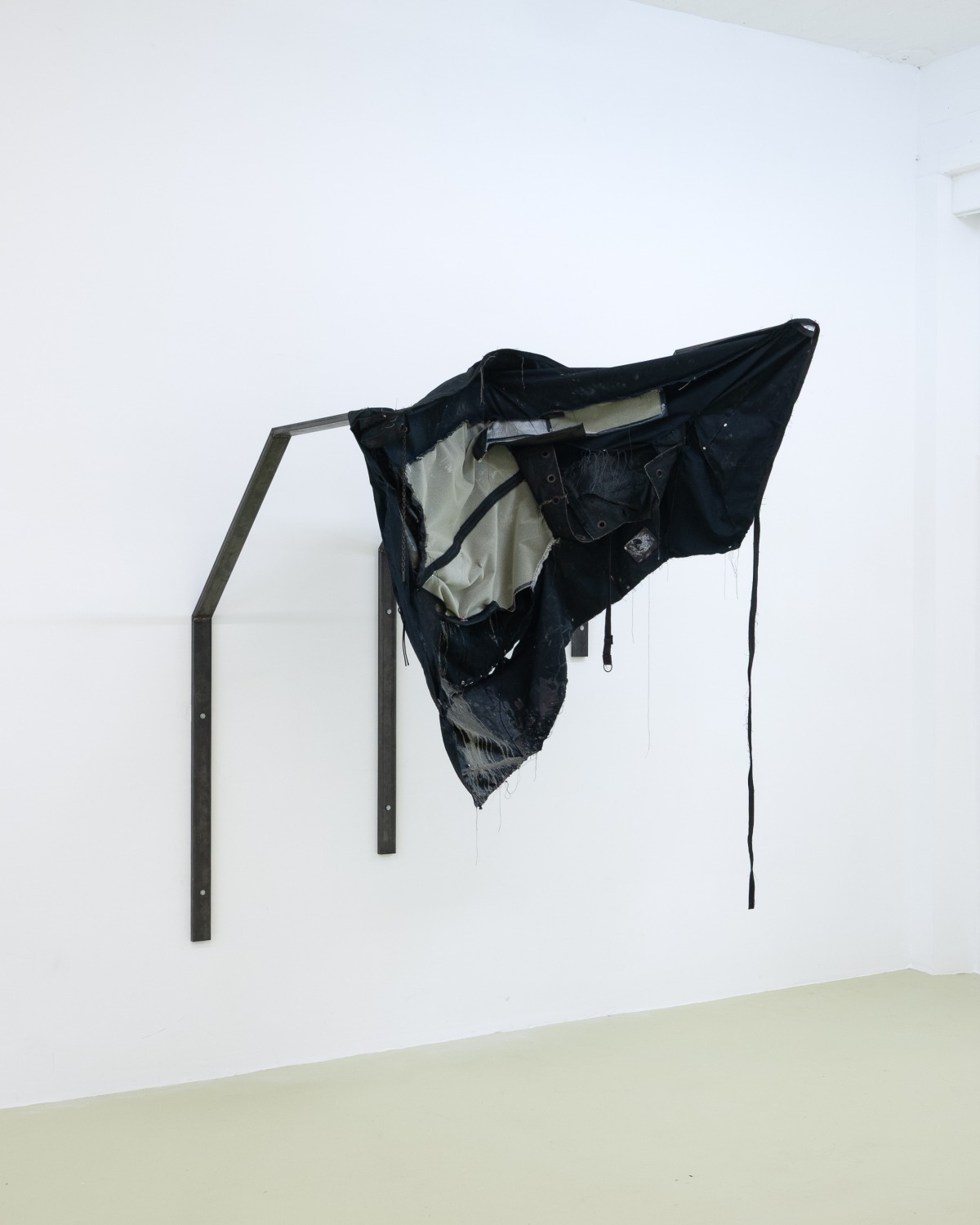 slough. [2026] textile, metal, wax, acrylic, chain, padding, studs, zippers, band patch