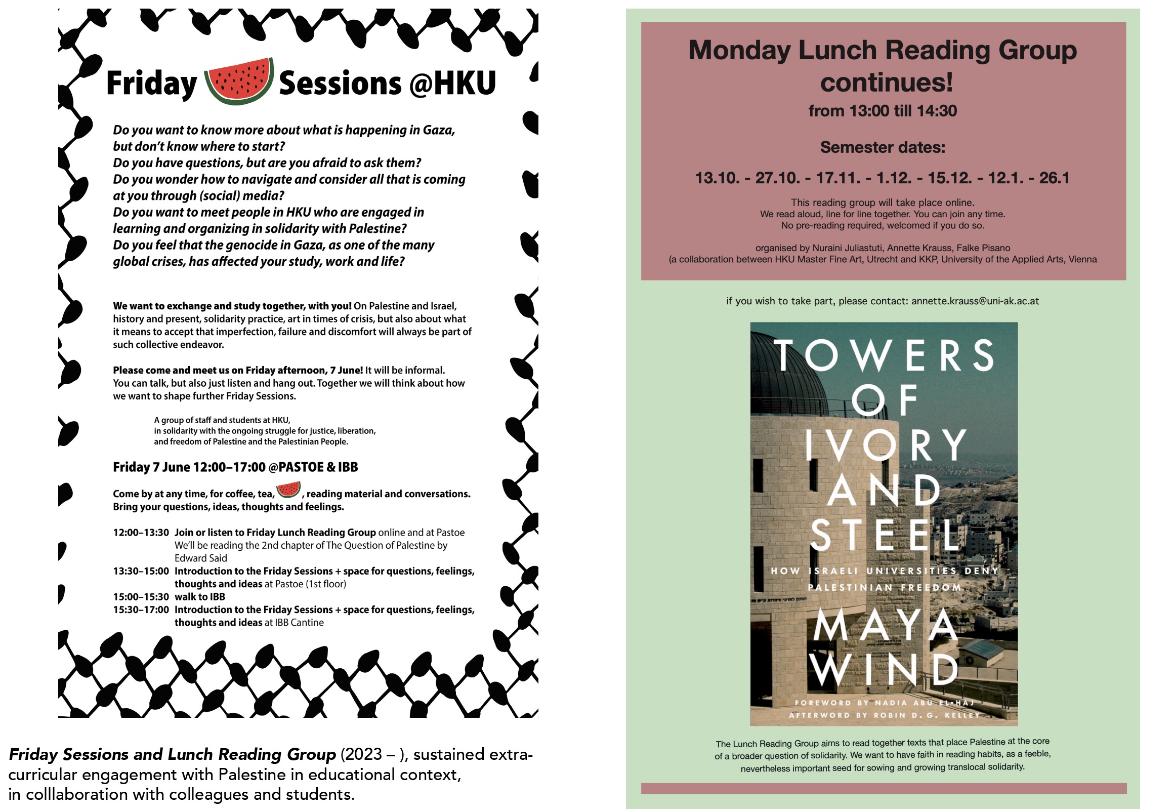 Friday Sessions and Lunch Reading Group (2023 – )
