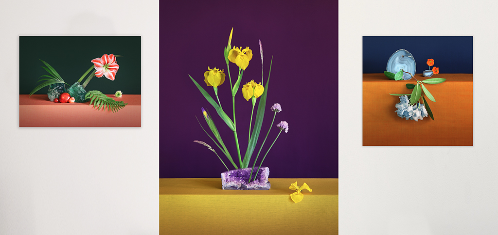 Precious serie: Carnelian – Amaryllis, Amethyst – Iris en Agate – Rhododendron